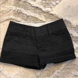 Alice and Olivia black and white polka dot shorts